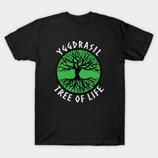 tree of life Yggdrasil Green Valhalla Vikings T-Shirt